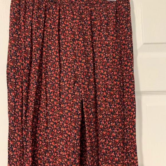 American Eagle pink and red tie front paperbag waist flowy pants - Picture 6 of 9